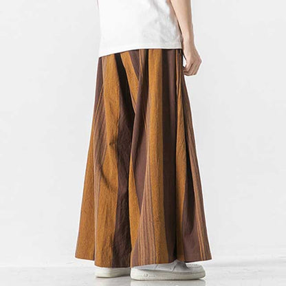 Chic Linen Wide-Leg Pants -  stylish linen pants - Stylish Wide-Leg Hakama Pants for Everyday Wear - View 8
