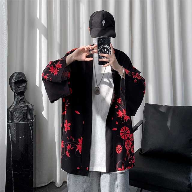 Chic Long Sleeve Kimono -  casual wear - Stylish Long Sleeve Kimono Cardigan for Any Occasion - View 3