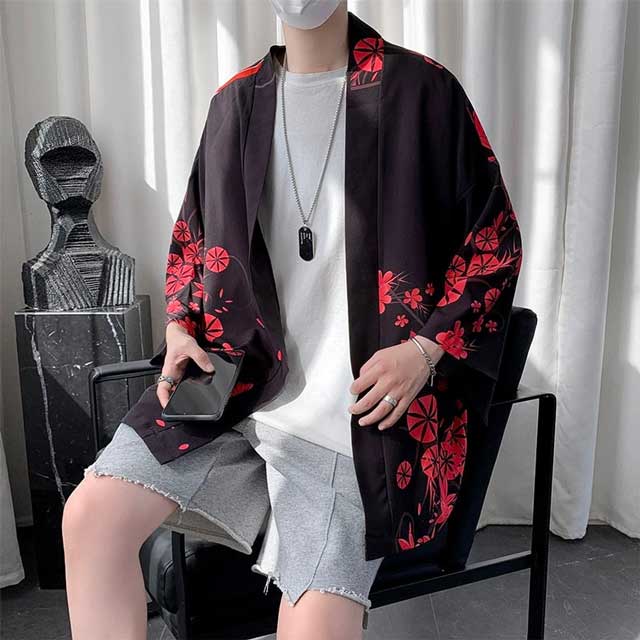 Chic Long Sleeve Kimono -  versatile kimono for men - Stylish Long Sleeve Kimono Cardigan for Any Occasion - View 6