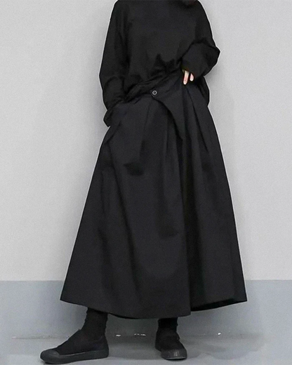 Chic Loose Crop Hakama Pants - stylish hakama pants - Chic Loose Crop Hakama Pants for Everyday Style - View 2