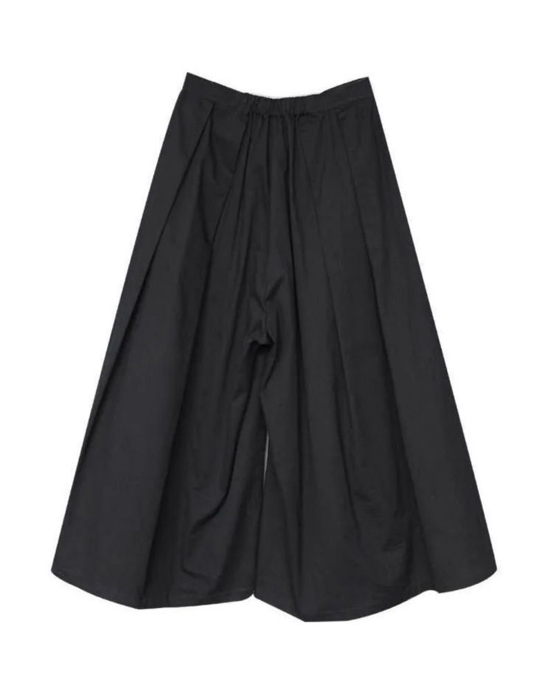 Chic Loose Crop Hakama Pants -  techwear pants - Chic Loose Crop Hakama Pants for Everyday Style - View 6