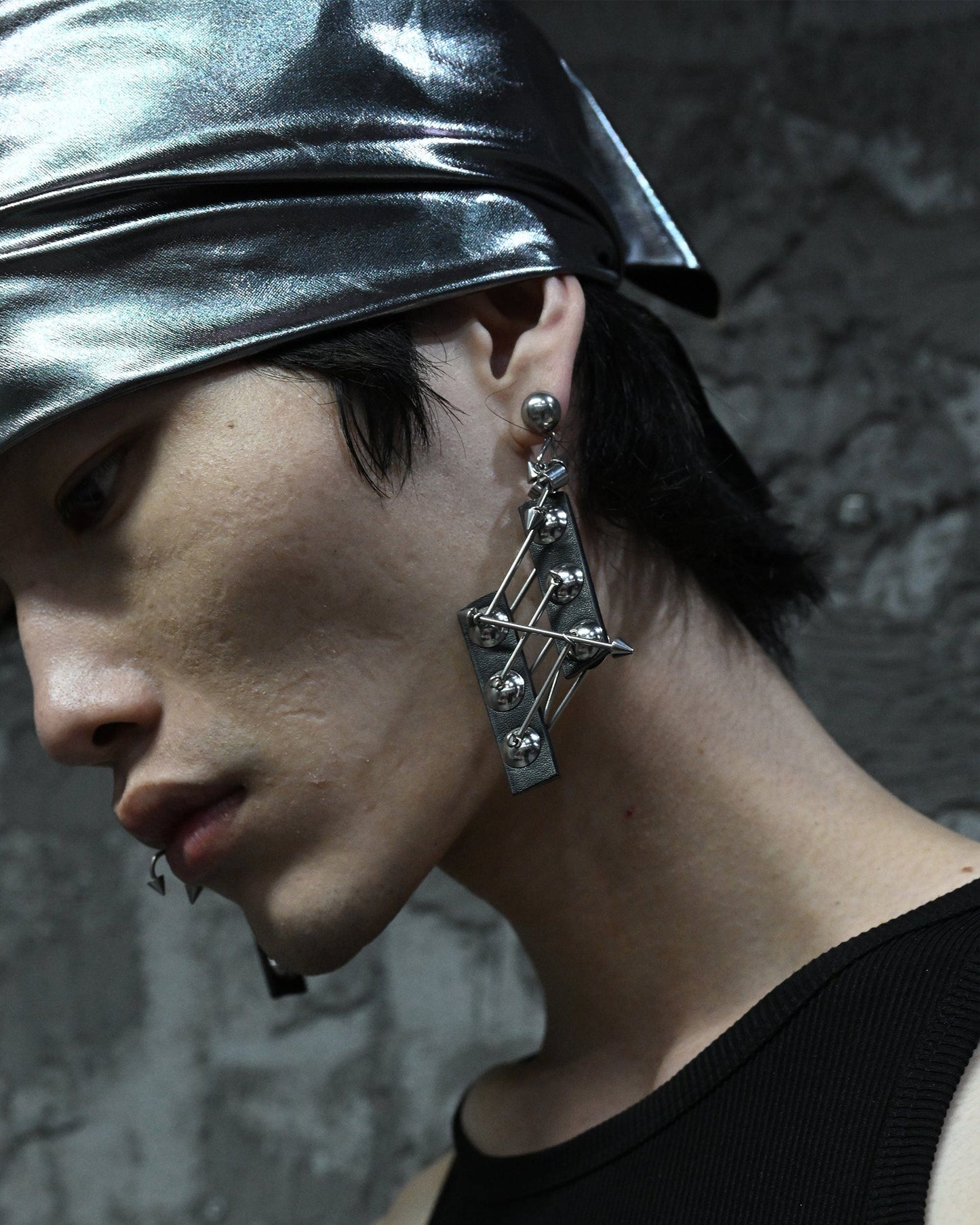 Chic Metallic Bead Ear Clips -  bold earrings - Chic Metallic Bead Ear Clips for Bold Fashion Statements - View 3