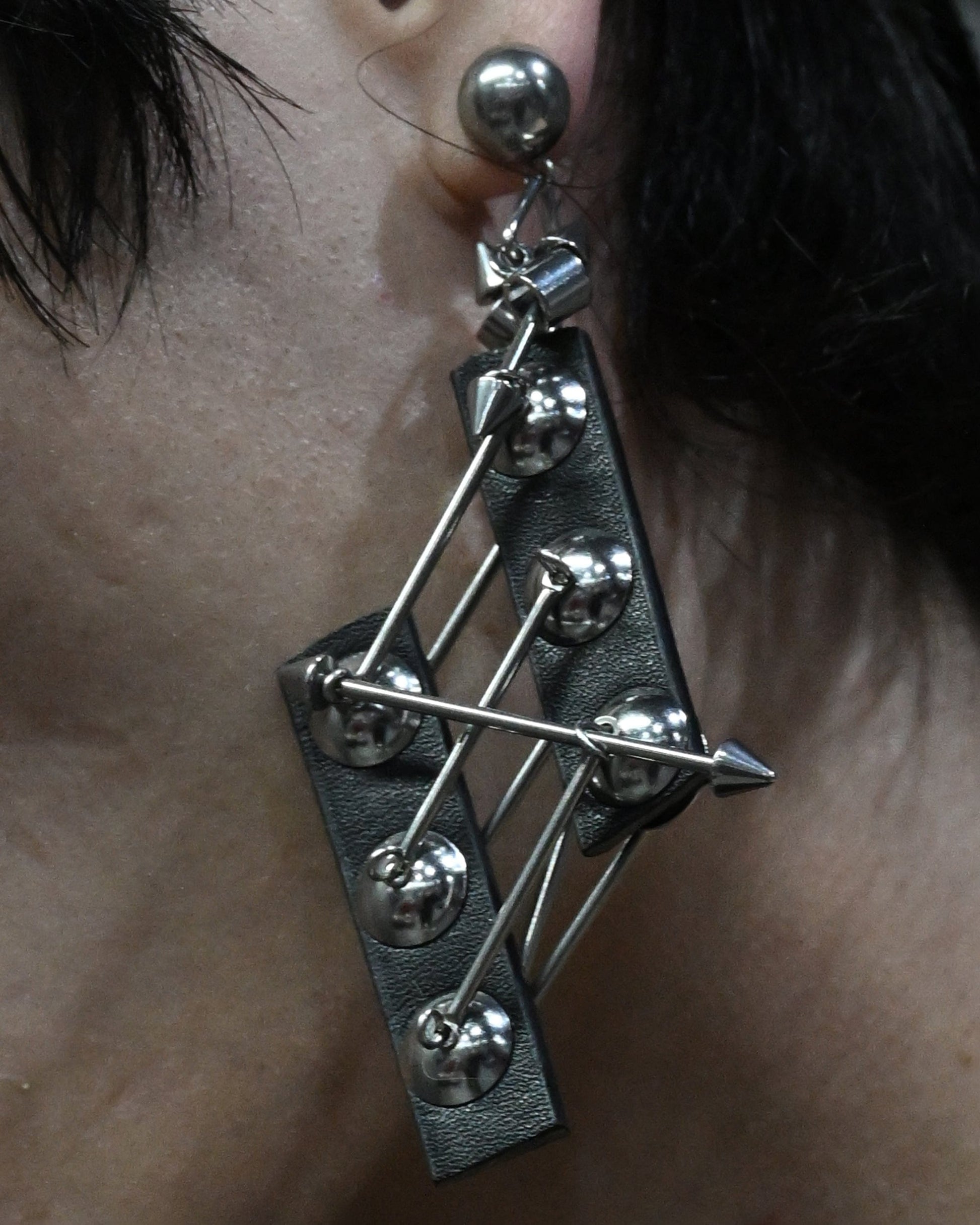 Chic Metallic Bead Ear Clips -  unique jewelry - Chic Metallic Bead Ear Clips for Bold Fashion Statements - View 9