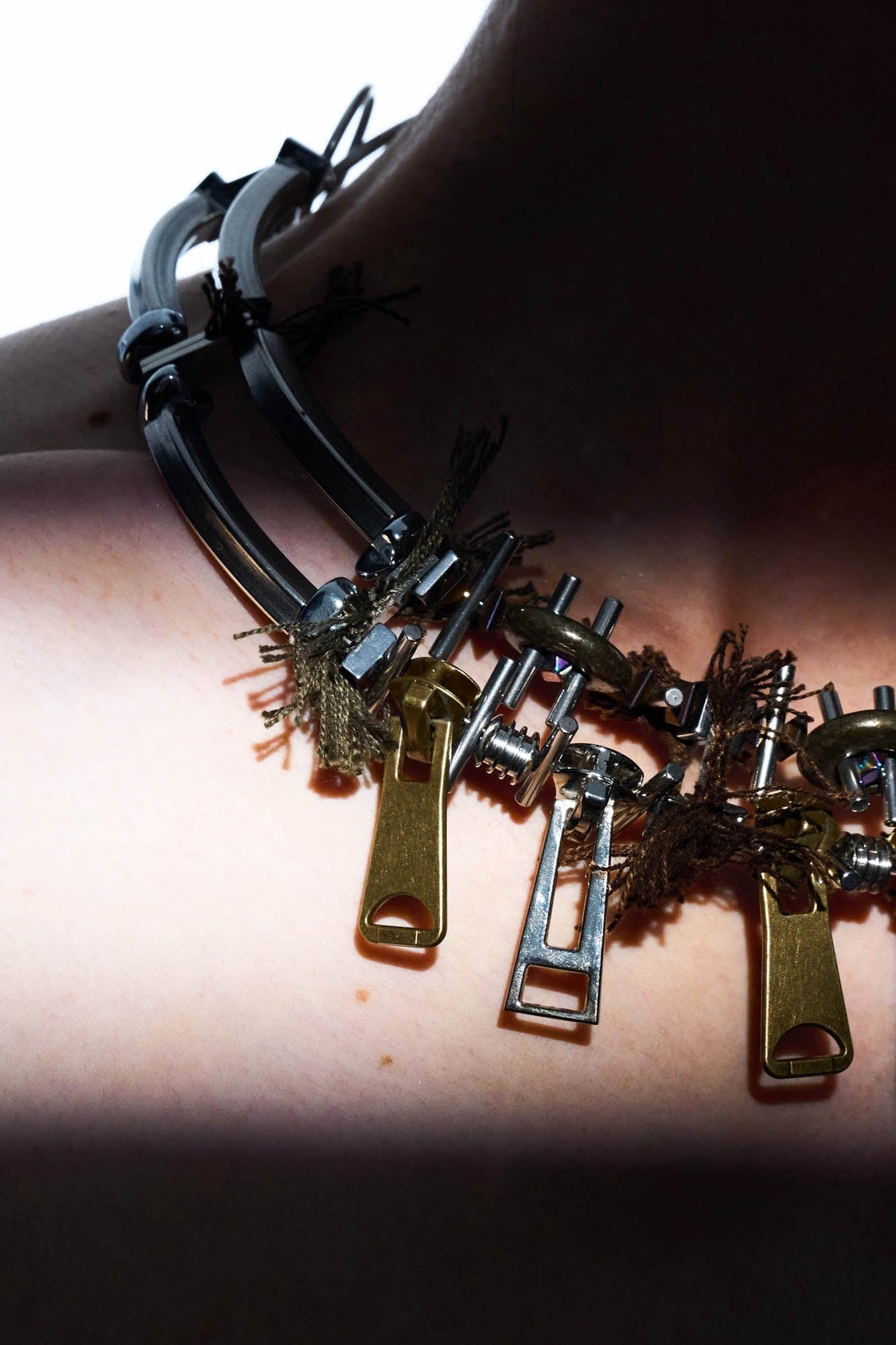 Necklace - Chic Multi-Zipper Double-Strand Necklace - winter by Imaphotic