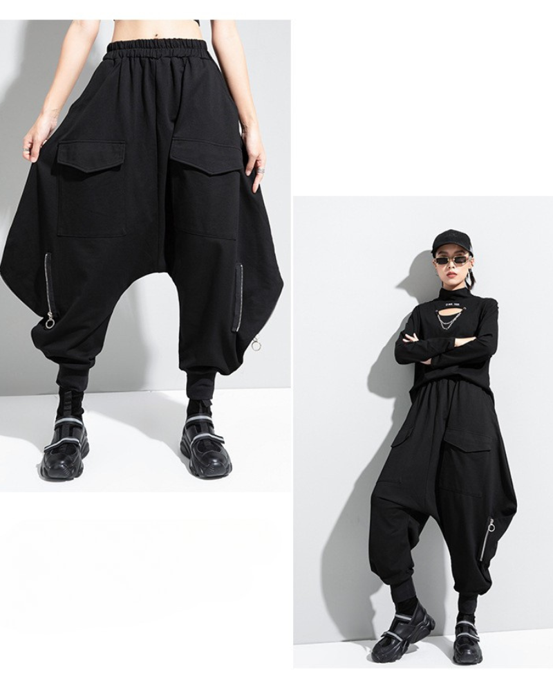 Chic Oversized Hakama Trousers - hakama trousers - Chic Oversized Hakama Trousers for Modern Style - View 8