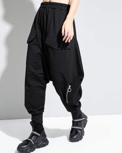 Chic Oversized Hakama Trousers -  streetwear - Chic Oversized Hakama Trousers for Modern Style - View 4