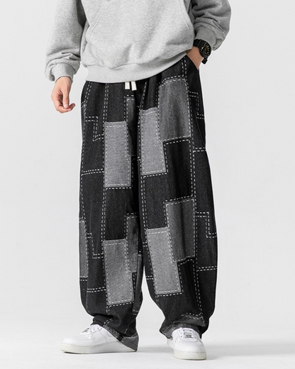 Chic Plaid Hakama Trousers -  comfortable trousers - Stylish Plaid Hakama Trousers for Contemporary Wear - View 3