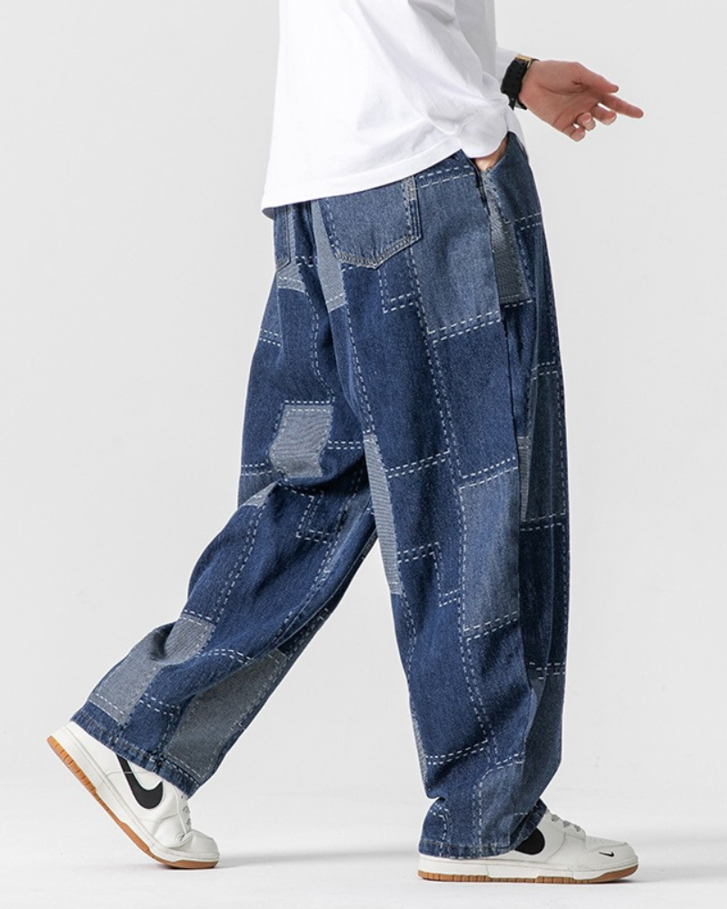Chic Plaid Hakama Trousers -  fashion pants - Stylish Plaid Hakama Trousers for Contemporary Wear - View 4