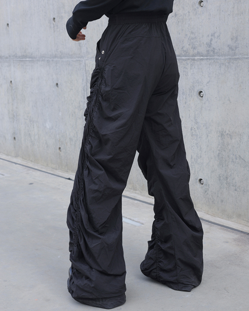 Chic Pleated Spiral Casual Pants -  futuristic pants - Trendy Pleated Spiral Casual Pants for Unique Style - View 3