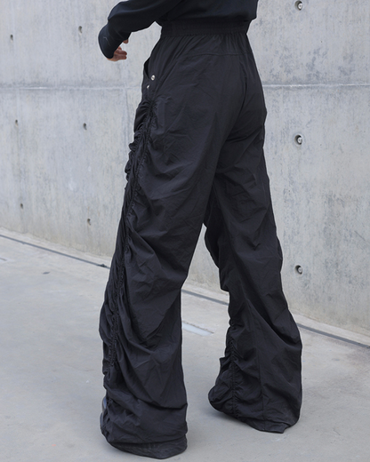 Chic Pleated Spiral Casual Pants -  futuristic pants - Trendy Pleated Spiral Casual Pants for Unique Style - View 3