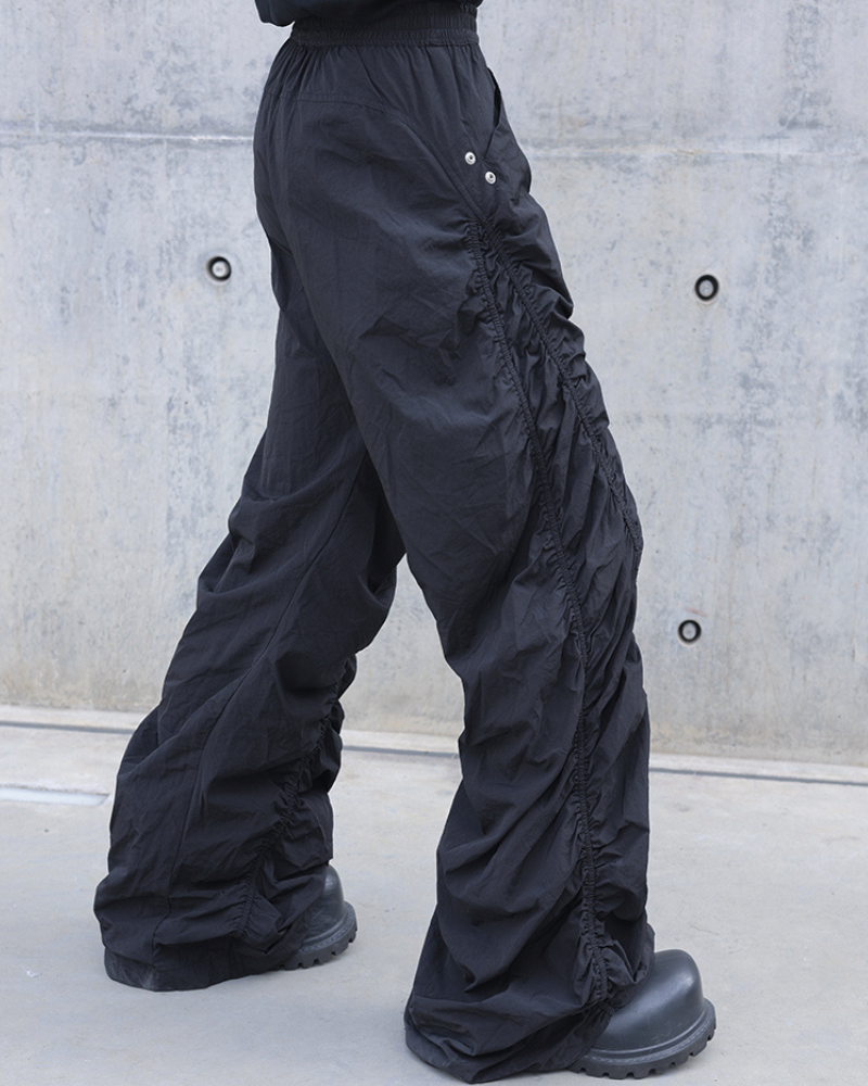 Chic Pleated Spiral Casual Pants - streetwear pants - Trendy Pleated Spiral Casual Pants for Unique Style - View 2
