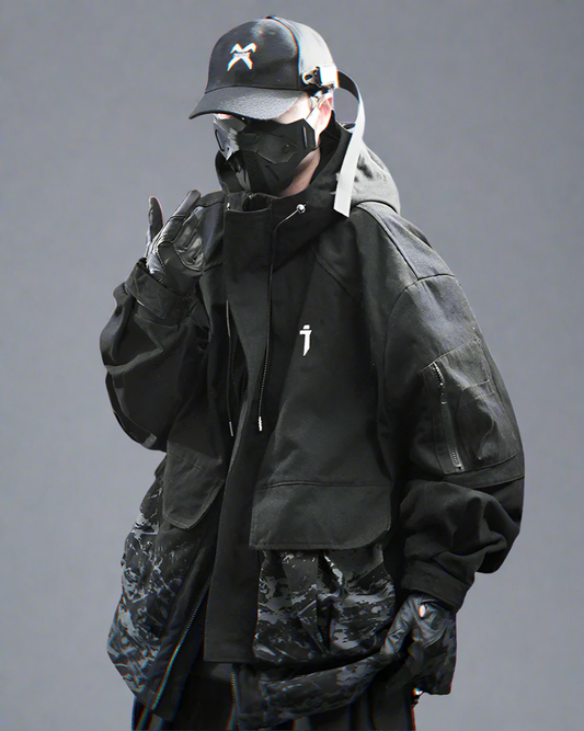 Chic Printed Big Pocket Hoodie - big pocket - Chic Printed Big Pocket Hoodie for Style and Functionality - Main view