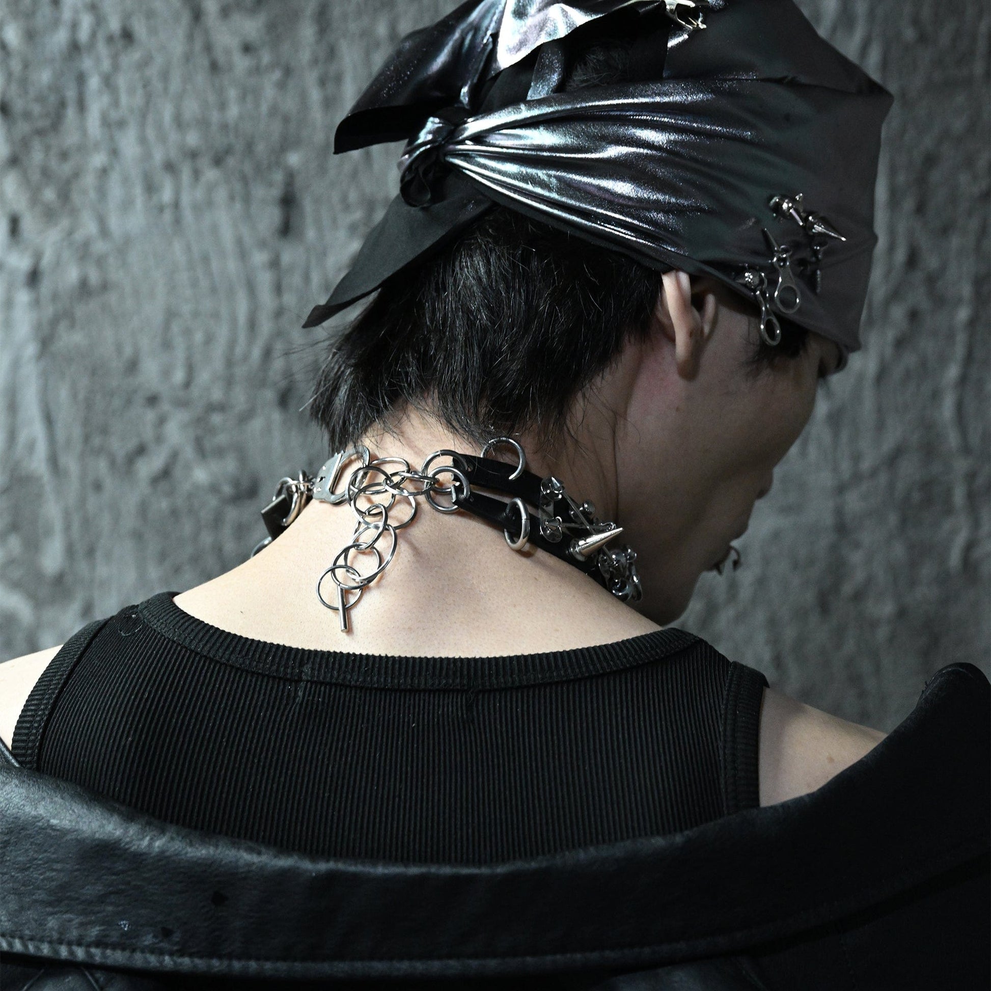 Chic Rivet PU Choker - stylish choker design - Chic Rivet PU Choker for a Contemporary Look - View 2