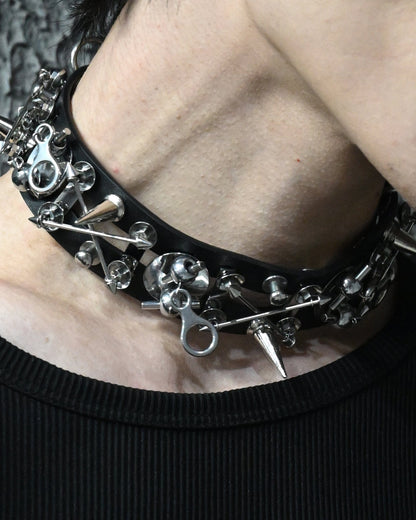 Chic Rivet PU Choker - stylish choker design - Chic Rivet PU Choker for a Contemporary Look - View 9