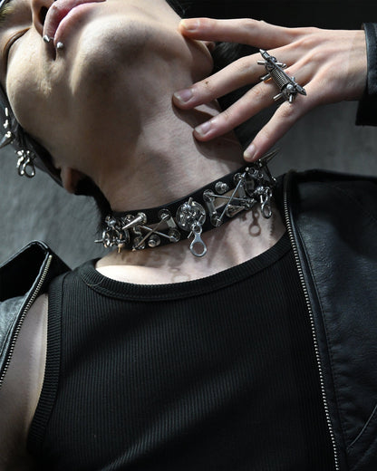 Chic Rivet PU Choker -  stylish choker - Chic Rivet PU Choker for a Contemporary Look - View 7