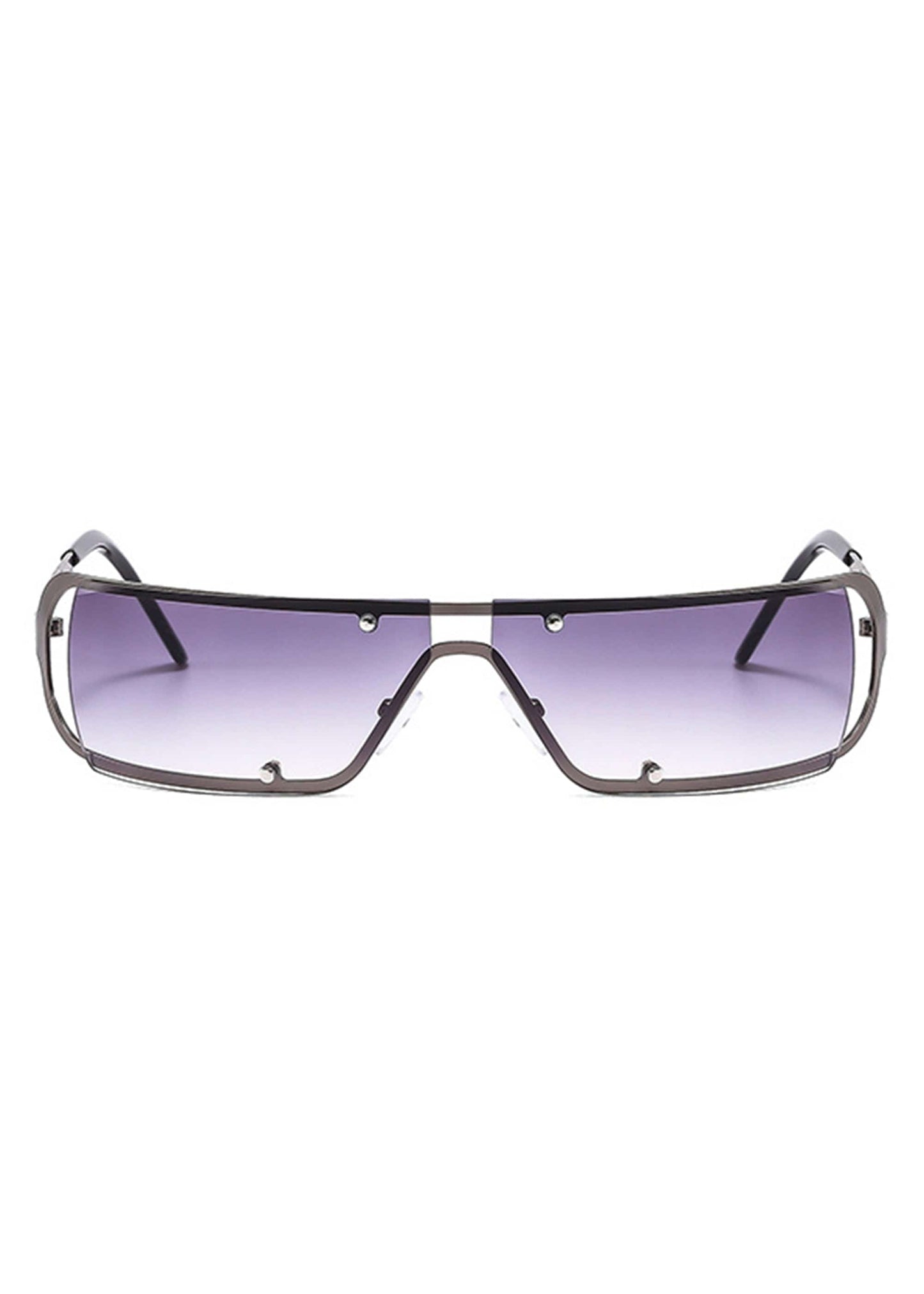 Chic Rivet Square Frame Sunglasses -  metal frame - Chic Rivet Square Frame Sunglasses for Bold Style - View 13