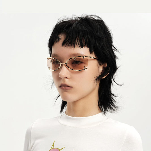 Chic Semi-Open Frame Sunglasses - durable sunglasses - Chic Semi-Open Frame Sunglasses for Trendy Looks - Main view