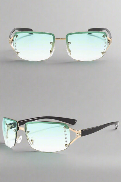 Chic Semi-Rim Gradient Shades -  fashion sunglasses - Chic Semi-Rim Gradient Sunglasses for Modern Style - View 12