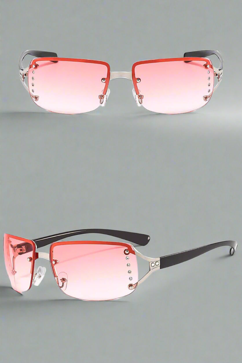 Chic Semi-Rim Gradient Shades -  semi-rim shades - Chic Semi-Rim Gradient Sunglasses for Modern Style - View 13