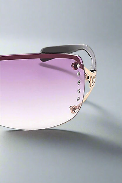 Chic Semi-Rim Gradient Shades -  semi-rim shades - Chic Semi-Rim Gradient Sunglasses for Modern Style - View 20