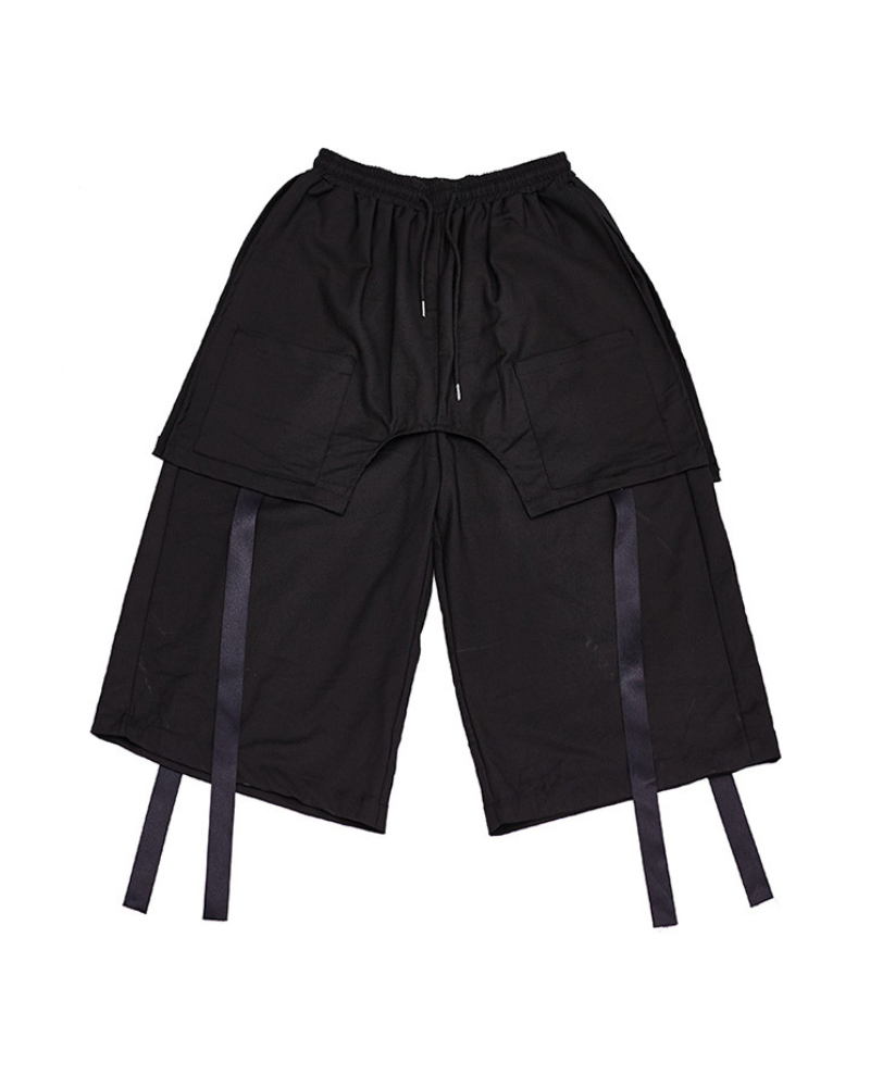 Chic Short Hakama Trousers -  mens fashion - Chic Short Hakama Trousers for Modern Style - View 5