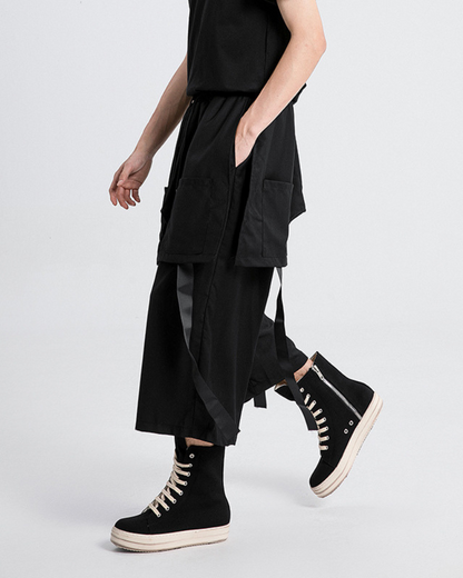 Chic Short Hakama Trousers - traditional japanese trousers - Chic Short Hakama Trousers for Modern Style - View 2