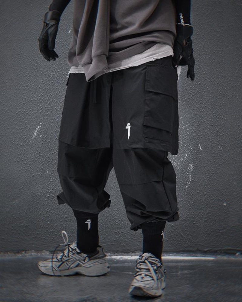 Chic Skirt Hem Cargo Pants - skirt hem - Chic Skirt Hem Cargo Pants for a Trendy Look - Main view