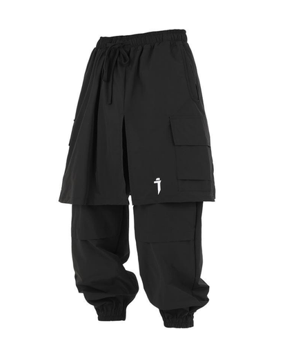 Chic Skirt Hem Cargo Pants - skirt hem - Chic Skirt Hem Cargo Pants for a Trendy Look - View 9
