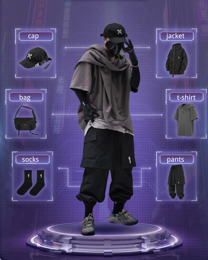 Chic Skirt Hem Cargo Pants -  stylish techwear pants - Chic Skirt Hem Cargo Pants for a Trendy Look - View 7