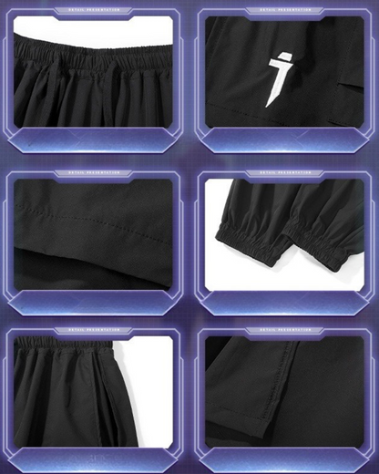 Chic Skirt Hem Cargo Pants -  techwear - Chic Skirt Hem Cargo Pants for a Trendy Look - View 8