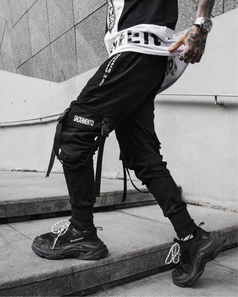 Chic Slim Fit Cargo Trousers - stylish cargo pants - Chic Slim Fit Cargo Trousers for Everyday Style - View 2
