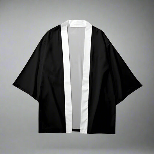 Chic Solid Kimono Wrap - haori kimono cardigan - Elegant Kimono Wrap for Everyday Style and Comfort - Main view