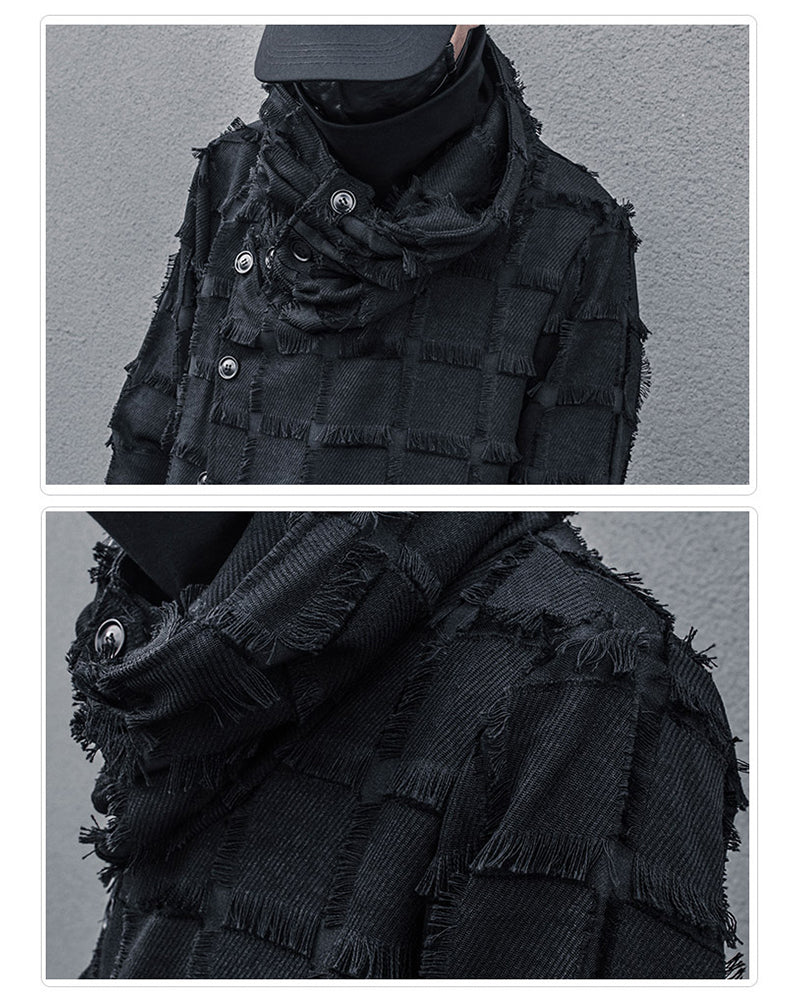 Chic Stripe Fringe Long Coat - long coat - Chic Stripe Fringe Long Coat for Modern Style - View 8