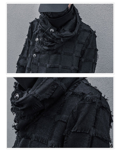Chic Stripe Fringe Long Coat - long coat - Chic Stripe Fringe Long Coat for Modern Style - View 8