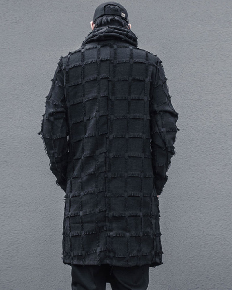 Chic Stripe Fringe Long Coat - stylish long coat - Chic Stripe Fringe Long Coat for Modern Style - View 2