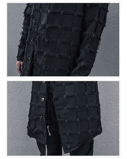 Chic Stripe Fringe Long Coat - stylish long coat - Chic Stripe Fringe Long Coat for Modern Style - View 9