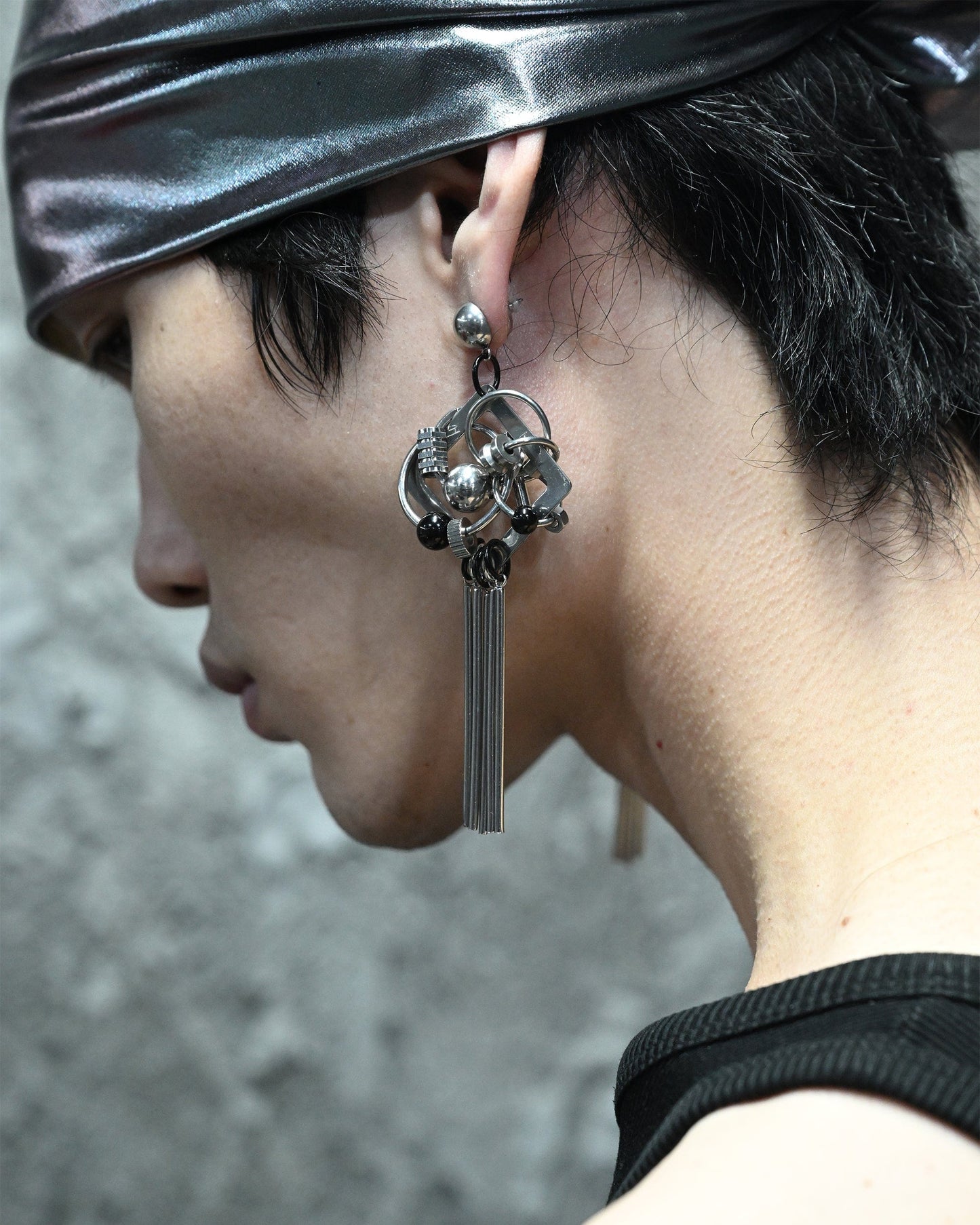 Chic Tassel Ear Clips -  avant-garde earrings - Chic Tassel Ear Clips with Unique Mechanical Design - View 3