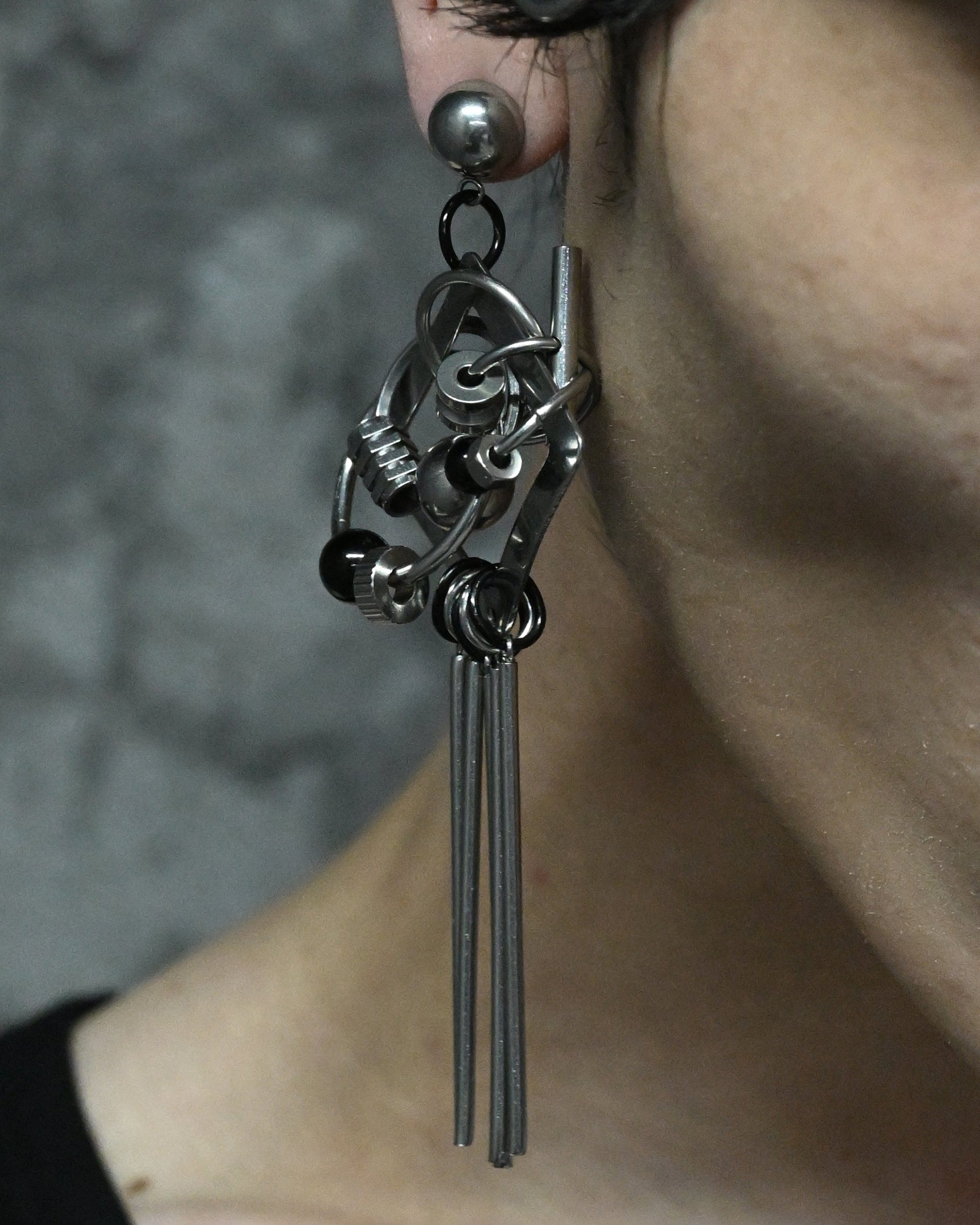 Chic Tassel Ear Clips -  oversized ear accessories - Chic Tassel Ear Clips with Unique Mechanical Design - View 6