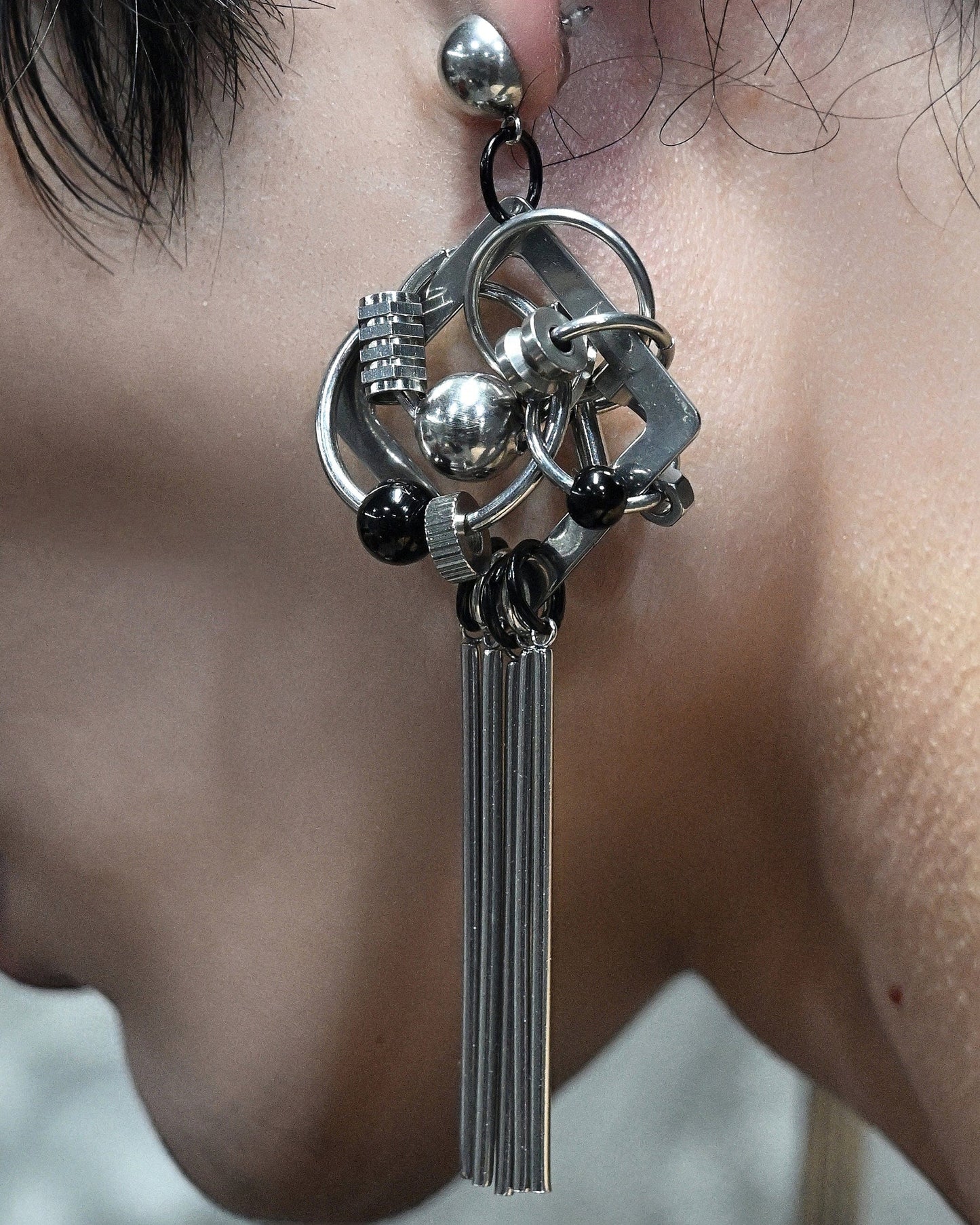 Chic Tassel Ear Clips - tassel clips - Chic Tassel Ear Clips with Unique Mechanical Design - View 8