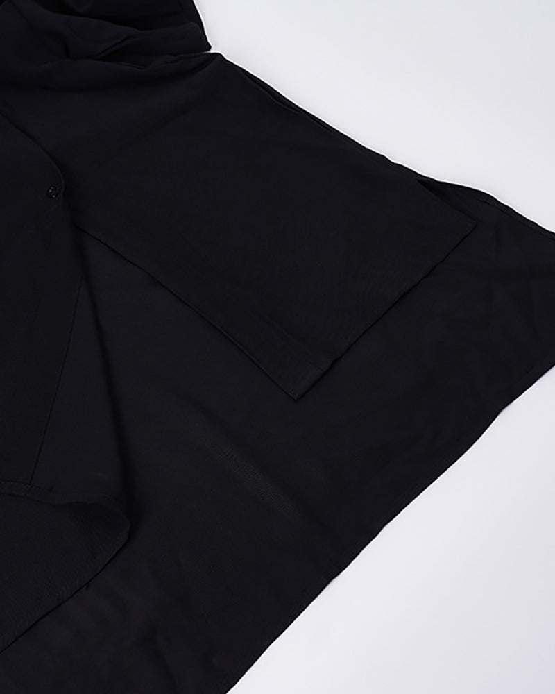 Chic Techwear Relaxed Collar Shirt -  comfortable design shirt - Relaxed Collar Techwear Shirt for Street Style - View 11