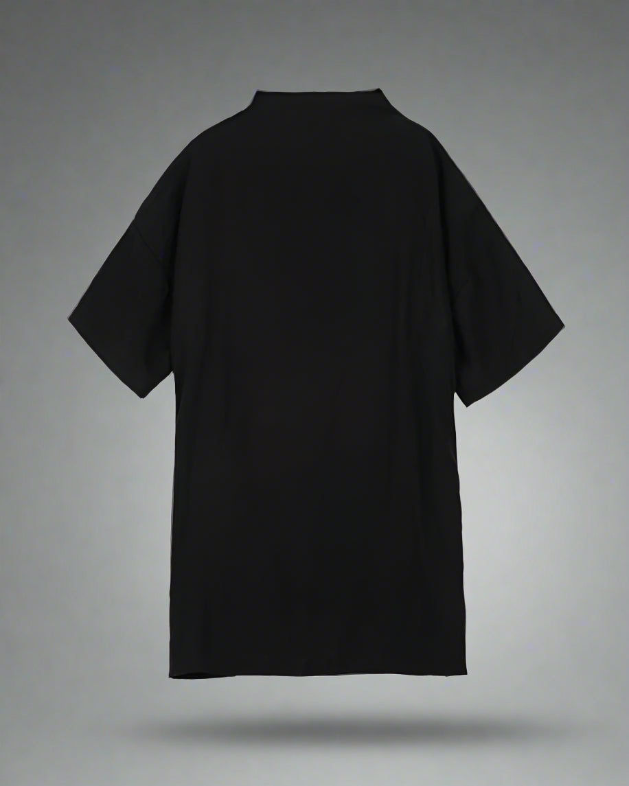 Chic Techwear Relaxed Collar Shirt - futuristic techwear shirt - Relaxed Collar Techwear Shirt for Street Style - View 8