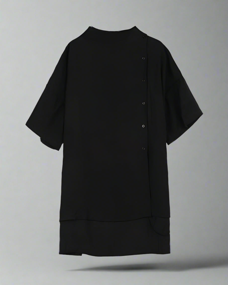 Chic Techwear Relaxed Collar Shirt -  streetwear - Relaxed Collar Techwear Shirt for Street Style - View 7