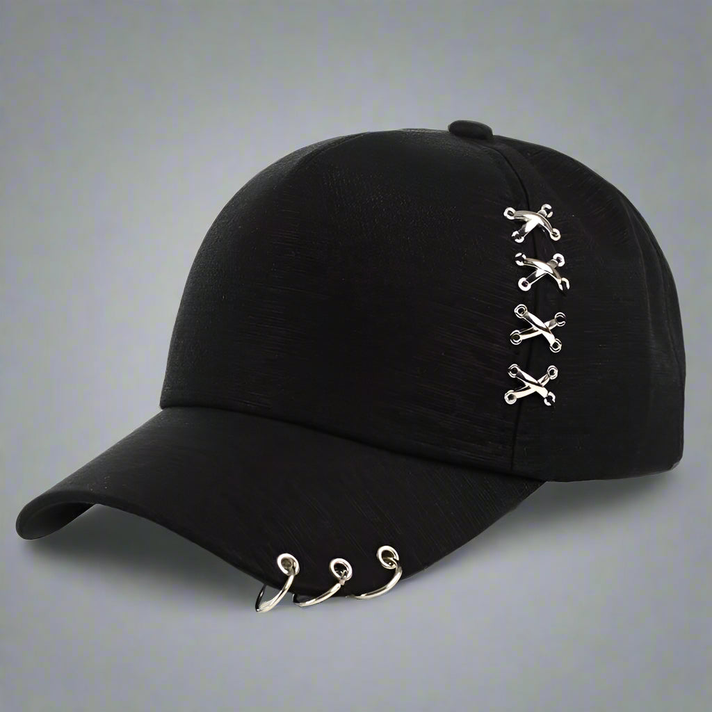 Chic Techwear Style Cap -  adjustable hat - Trendy Techwear Dad Cap with Unique Design - View 3