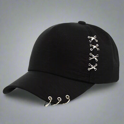 Chic Techwear Style Cap -  adjustable hat - Trendy Techwear Dad Cap with Unique Design - View 3