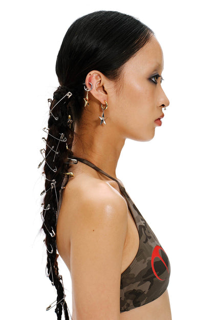 Chic Two-Tone Pentagram Drops -  chic accessories - Stylish Two-Tone Pentagram Drop Earrings - View 3
