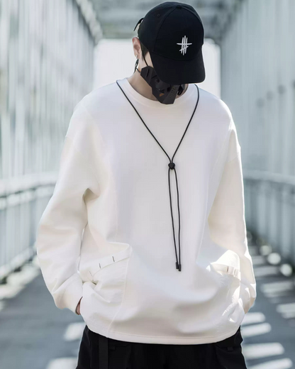 Chic Unisex Streetwear Sweatshirt -  casual - Unisex Comfortable Crew Neck Sweatshirt - View 4