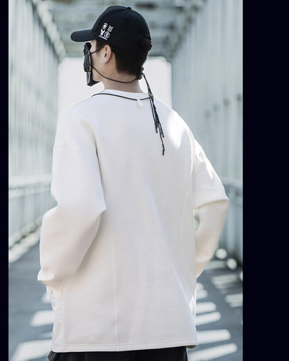 Chic Unisex Streetwear Sweatshirt -  comfy fabric - Unisex Comfortable Crew Neck Sweatshirt - View 6