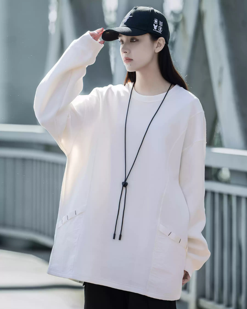Chic Unisex Streetwear Sweatshirt - sweatshirt - Unisex Comfortable Crew Neck Sweatshirt - View 2