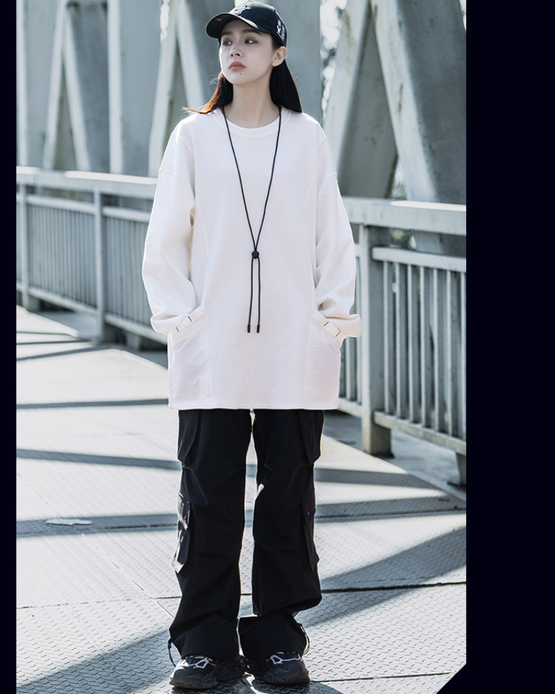 Chic Unisex Streetwear Sweatshirt -  unisex - Unisex Comfortable Crew Neck Sweatshirt - View 8
