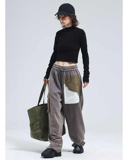 Chic Unisex Wide Leg Pants -  chic pants - Futuristic Unisex Wide Leg Cargo Pants for Everyday Style - View 5